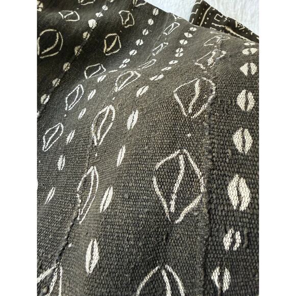 Restoration Hardware | 2 Shams | Washed Black Tan Linen African Mud Cloth 21x21” - Picture 3 of 10